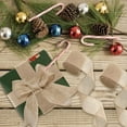 thumbnail image 4 of Natural Jute Burlap Wired Ribbon for Gift Wrapping, Christmas Tree Ribbons, Crafts, Wreaths, Thanksgiving - 1 1/2 Inch x 10 Yards, 2 Rolls, 4 of 7