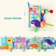 thumbnail image 2 of Libro de tela Baby Tail Cloth Book Ocean Animals Crinkle Soft Cloth Books Learning Animals Colors Touch & Feel Libro sensorial Actividad educativa Juguetes Regalos para bebés Niños pequeños Niños Tomshoo Libro de tela, 2 of 7