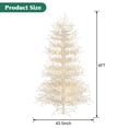 thumbnail image 3 of 6ft Pre-lit Christmas Tree,Hinged Xmas Tree 623 Snow Flocked Branch Tips,420 Warm White LED Lights,for Home Holiday Party,White, 3 of 9