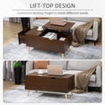 thumbnail image 4 of HOMCOM Lift Top Coffee Table with Drawer, Hidden Compartment, 4 of 10