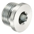 thumbnail image 1 of Tapa de ajuste de tubo de cabeza hexagonal interna Uxcell, tapón de socket de acero de rosca masculina para terminar el extremo del tubo M27*2 1, 1 of 5