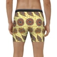 thumbnail image 4 of Picia Bohemia Pattern Men's Athletic Long Leg Briefs , Performance Stretch Underwear，Moisture-Wicking, 4 of 7