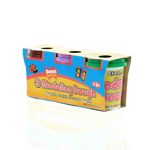 Bangkit 3312-24 BAZIC 5 Oz. Pâte de Modélisation Multicolore (3/Pack) Lot de - 24