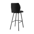 thumbnail image 4 of Tandy Black Faux Leather and Black Metal 30" Bar Stool, 4 of 9