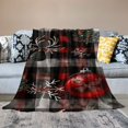 thumbnail image 2 of Qinduosi  Christmas Decorative Throw Blanket Red Plaid Christmas Throw Blanket for Couch Sofa Bed Soft Cozy Lightweight Fuzzy Plush Fleece Blankets and Throws Xmas Winter Blanket, 2 of 6