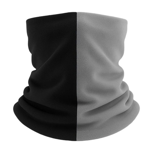 Winter Face Mask for Men, Cycling Neck Cover, Exposed Face Double-Layer, Fleece Scarf, Color Blocked