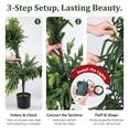 thumbnail image 4 of Ayieyill 4FT Norfolk Pine Christmas Tree, Artificial Norfolk Pine Tree Fake Potted Tree with 80 LED Lights, Indoor Holiday Christmas Decorations, 4 of 10
