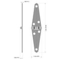 thumbnail image 5 of (2 pack) Hyper Tough 4 in. Heavy Duty Strap Hinge, Zinc Plated, 1 Piece, 5 of 9