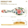 thumbnail image 3 of JSTEL Retro Rose Flower Floral Hair Brush for Women Men Natural Wood Detangler Brushes for All Hair Types Hairbrush for Wet & Dry, 3 of 7