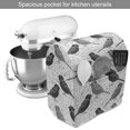thumbnail image 2 of Birds Stand Mixer Cover, Silhouette of Damask Patterned Northern Mockingbirds on Fluctuating Leaves, Kitchen Appliance Organizer Bag Cover with Pockets, 5 Quarts, Grey Black White, by Ambesonne, 2 of 4