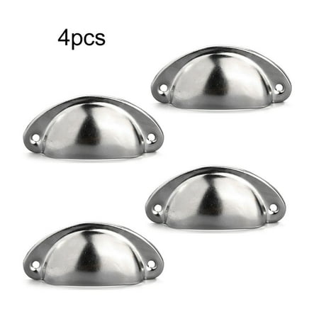 

SUNFEX 4Pcs Antique Drawer Shell Handle Tin Sheet Retro Semicircle Home Decoration