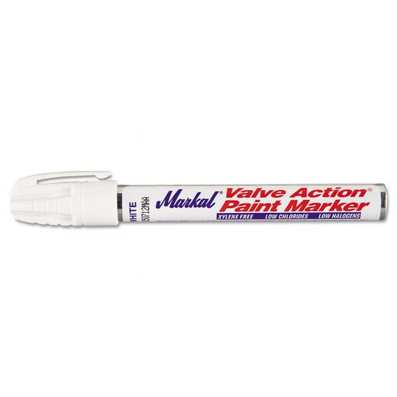 PAINT-RITER® VALVE ACTION® Paint Marker, White, 1/8 in Tip, Bullet