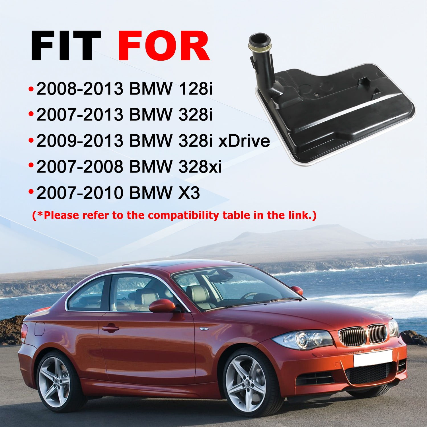 Automatic Transmission Filter & Oil Pan Gasket For BMW E82 E83 E90 E91 E92 328i