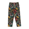thumbnail image 4 of Xecao Snake And Flower Women's Straight Lounge Pajama Pants: The Epitome of Relaxed Sleepwear, 4 of 9