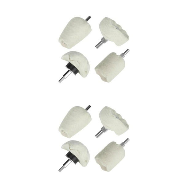 Seitruly Kits de ruedas pulidoras de algodón para coche antideslizantes, resistentes y duraderas, amplia aplicación, cómodas y prácticas 4 piezas 2Conjunto