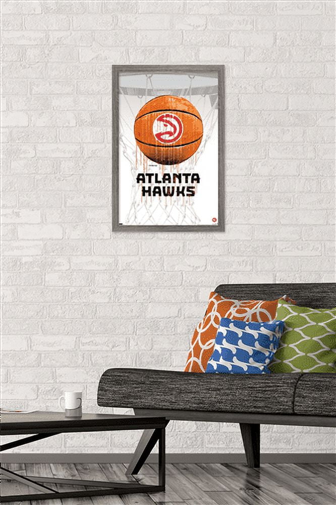 NBA Atlanta Hawks - Drip Basketball 21 Wall Poster, 14.725" x 22.375", Framed