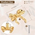 thumbnail image 5 of 2Pcs Solid Bow Cabinet Knobs Gold Drawer Pulls Decorative Handle Kitchen Cabinet Knobs Dresser Drawer Hardware, 5 of 11