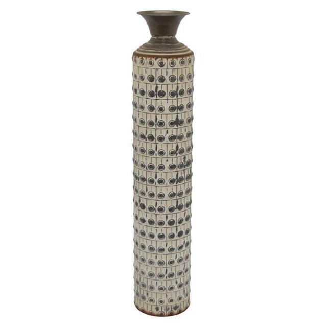 Plutus Brands PBTH93970 Vase en Métal&44; Blanc