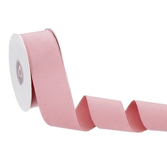 Double Face Velvet Ribbon for Gift Wrapping, 1-1/2 Inch x 10 Yard Velvet Wired Vintage Trim Ribbons, Pink