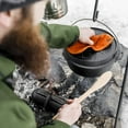 thumbnail image 4 of Petromax Cast Iron Dutch Oven for Cooking or Baking Outdoors Over a Campfire or in the Home Kitchen, Pre-Seasoned Cookware Conducts Heat Evenly, Flat Base, 1 Qt, 4 of 7