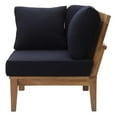 thumbnail image 5 of Modway Marina Outdoor Patio Teak Corner Sofa in Natural Navy, 5 of 7