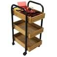 thumbnail image 3 of Oceanstar 3SC1675 Portable Storage Cart with 3 Easy Removable Bamboo Trays, 3 of 6