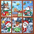 thumbnail image 2 of Pegatinas de ventana de copo de nieve de Navidad, pegatina de pared de vidrio de puerta electrostática, Feliz Navidad, Papá Noel, muñeco de nieve, alce, 2 of 4