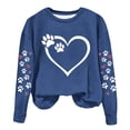 thumbnail image 2 of BVOFAR Sweatshirts for Women Cute Heart Dog Paw Print Pullover Fall Crewneck Long Sleeve Tops Trendy Casual Sweatshirt 2024, 2 of 4