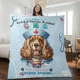 thumbnail image 2 of Just a Certified Nursing Assistant Cna Who Loves Her Cocker Spaniel Quilt Blanket Cockers Dog Lover Gifts Cozy Comforter Throw Blanket - 00003, 2 of 5
