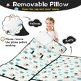 thumbnail image 3 of Cow and Mug Blue Pattern Toddler Nap Mat with Pillow & Blanket, Soft Sleeping Mat for Preschool Daycare Travel Sleepovers, 3 of 6