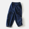 thumbnail image 4 of Kids Boys Baggy Jeans Baggy Cargo Pants High Elastic Waisted Straight with Pocket Loose Fit Casual Clothes 7-8 Years, 4 of 8
