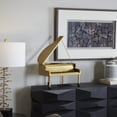 thumbnail image 2 of 16" x 22" Gold Metal Piano Instrument Sculpture, by DecMode, 2 of 8