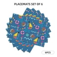 thumbnail image 3 of Placemats Set of 4 / 6, Sailboat With Sailing Placemats for Dining Table Indoor/Outdoors Heat Resistant Washable Placemats 18" x 12", 3 of 8