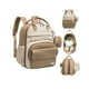thumbnail image 1 of KeaBabies Mochila para pañales - Mochilas multifuncionales para pañales de viaje, bolsas para cambiar pañales para bebés de maternidad, capacidad compacta de 12 litros, cuero de PU, impermeable, unise, 1 of 5