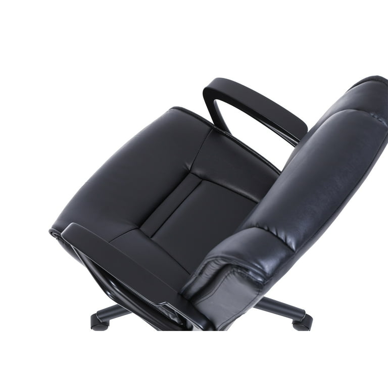 Realspace® Rezzi Vegan Leather Mid-Back Manager Office Chair