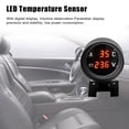thumbnail image 3 of Car Round LED Digital Car Truck Water Temp Gauge 2 In 1 Water Temperature Voltage Meter For 12V 24V Vehicles Trucks, 3 of 6