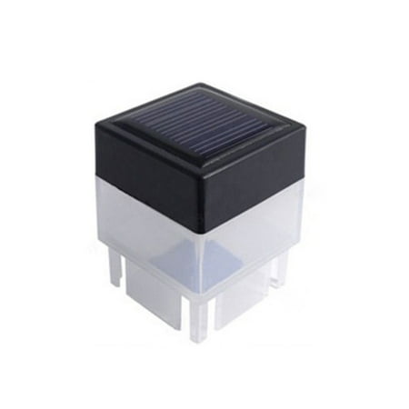 Square Solar Lights Outdoor Solar Powered Light Fence Yard Post Pool LED Square Light Courtyard Landscape Garden Lamp ()