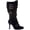 Black, variant on Ellie Shoes E-420-Vixen 4" Microfiber Knee High Women's Boot with Buckles.