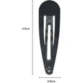 thumbnail image 3 of 20 Pack Hair Clips, 2 Inch Metal Hair Clips, Kids Barrettes Girls' Hair Accessories, Barrettes Women Metal Snap Hair Clips Accessories Non-Slip Black, 3 of 5