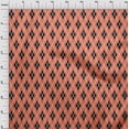 thumbnail image 3 of oneOone Cotton Poplin Twill Dark Peach Fabric Argyle Check Fabric For Sewing Printed Craft Fabric By The Yard 56 Inches Wide, 3 of 4