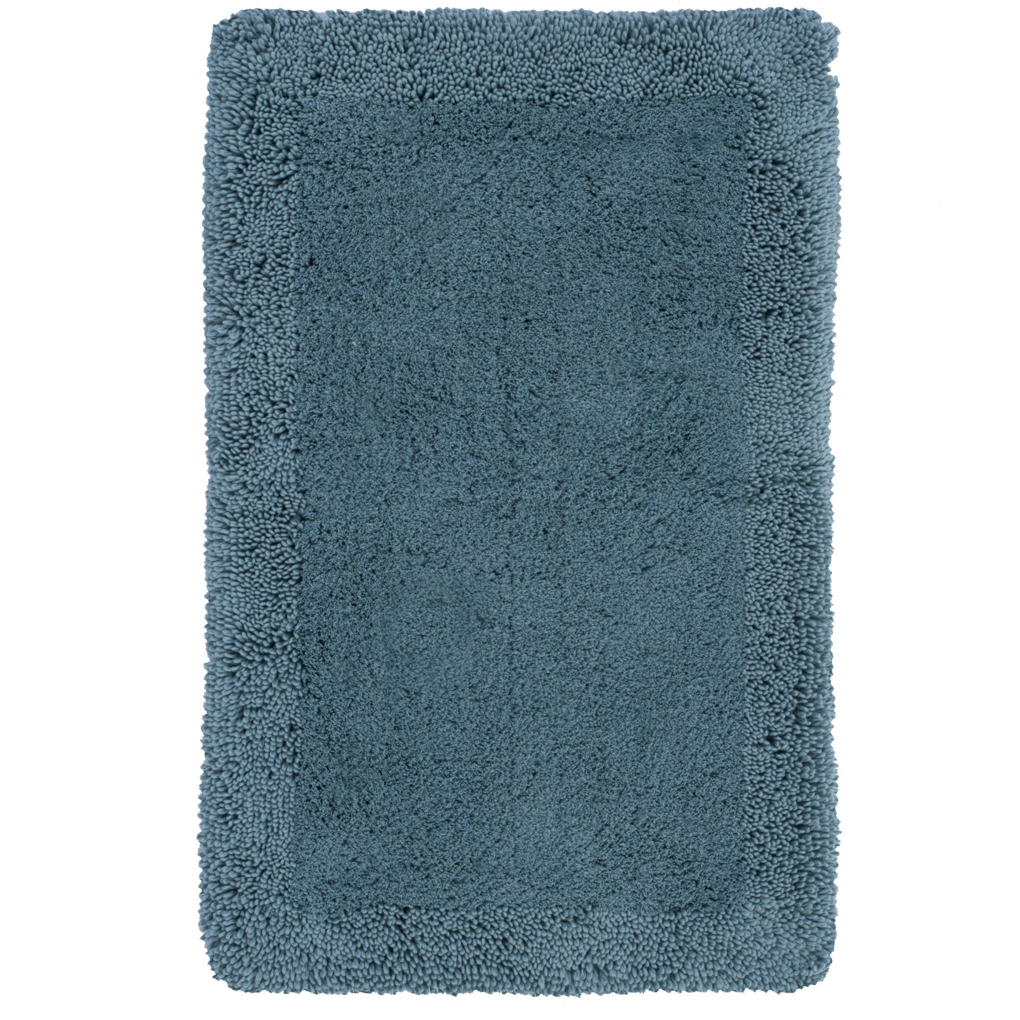 Hotel Style Cotton Blend Solid Bath Rug, 21" x 34", Teal