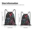 thumbnail image 2 of Fotbe Paisley Bolsa Mochila con Cordón Estampada, Bolsa de Gimnasio Deportiva, Bolsa Cinch, Bolsa con Cordón para Hombres y Mujeres-Small, 2 of 6