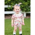 thumbnail image 4 of BemeyourBBs Girl Birthday Day Romper Short Sleeve Birthday Hat Embroidery Jumpsuit, 4 of 9