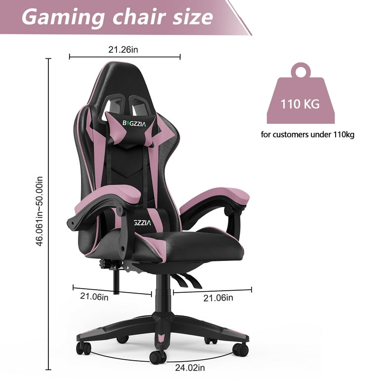 Bigzzia High Back Gaming Chair PC Office Chair Computer Racing Chair PU Desk Task Chair Ergonomic Executive Swivel Rolling Chair with Lumbar Support