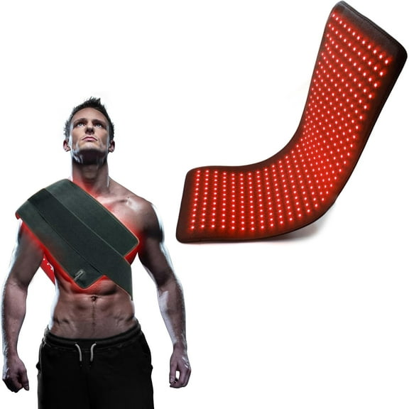 Red Light Therapy Mat for Body, 15.9" x 7.9" Infrared Light Therapy Belt with 360 LEDs, 660nm Red Light & 850nm Infrared Light Therapy Mat with Timer for Back Shoulder Waist Muscle Pain Relief