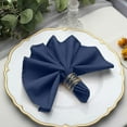thumbnail image 2 of Efavormart Pack of 5 NAVY BLUE Premium 17" x 17" Washable Polyester Napkins Great for Wedding Party Restaurant Dinner Parties, 2 of 6