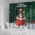 thumbnail image 4 of Santa Surprise Gift Pitbull Merry Cheerful Christmas Shower Curtain Terrier Dog Lover Waterproof Bathroom Bathtub Curtain - 12021, 4 of 5