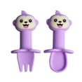 thumbnail image 1 of Baby Silicone Spoon and Fork Detachable Self Feeding Baby and Infant Utensils Spoon and Fork Food Supplement Training Utensil Set, 1 of 8