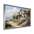 thumbnail image 2 of Designart "Vintage Villa in the Ancient Roman Empire I" Landscapes Framed Wall Art Decor - Coastal Pink Landscape Cottage Entryway Framed Wall Art, 2 of 6