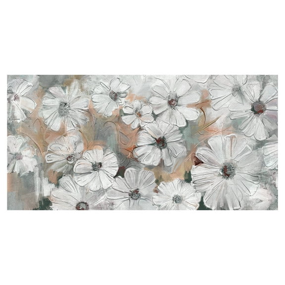 Fine Art Canvas Penelope Blush White Anemones by Studio Arts Canvas Art Print